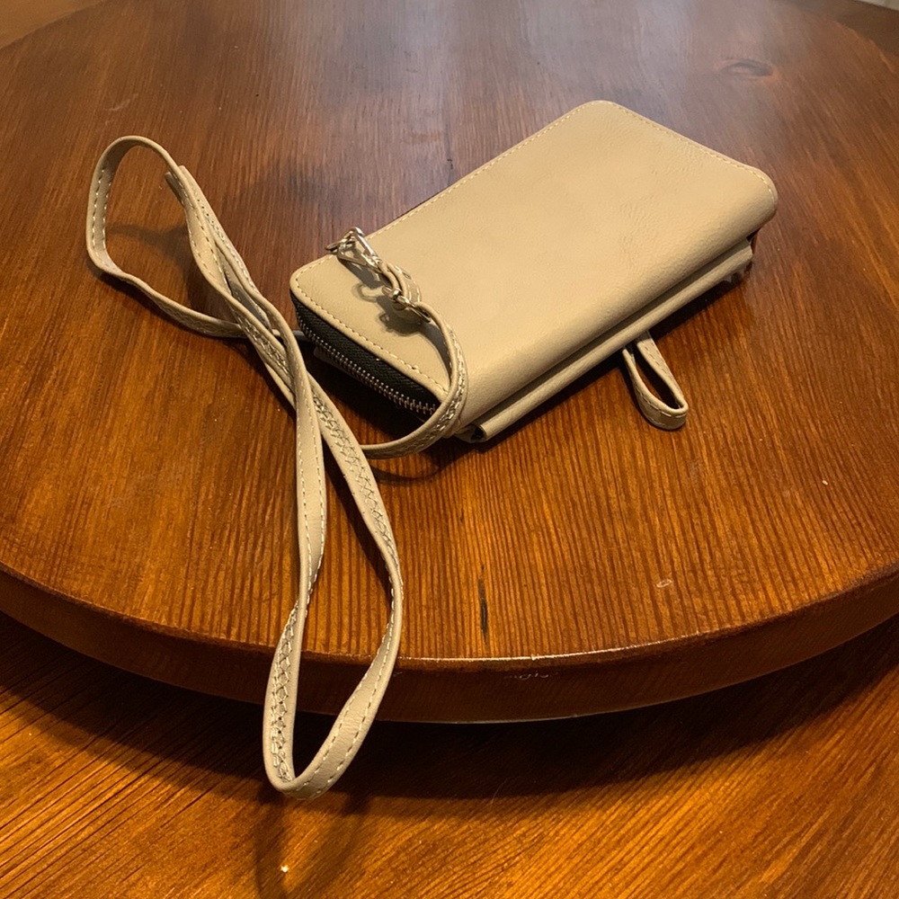 Taupe Crossbody Wallet